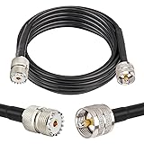 MOOKEERF PL-259 UHF CB Coax Cable 8FT, RG58 PL-259