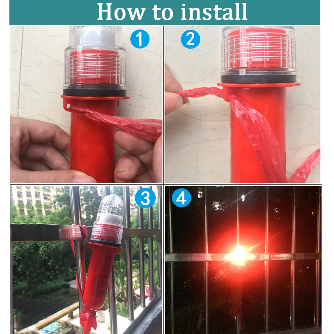 Botepon Boat Kayak Flash Lights Strobe Lights IP67 Waterproof For Navigation Lights, Marine