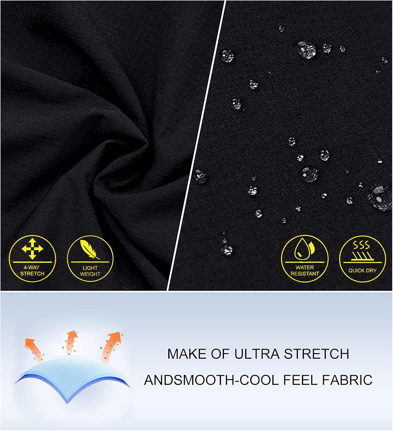 Women’s Quick Dry Hiking Shorts Lightweight Travel Summer Cargo Drawstring Camping Fishing Golf Shorts Zipper Pockets: Clothing