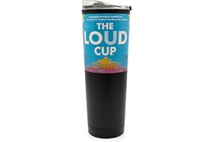 LOUD CUP The LoudCup Reusable Water Bottle – 2-in-1 Travel Tumbler & Noisemaker – BPA-Free, Blow Horn & Cup with Slide Lid – Perfect for Sports Events, Game Day, Tailgating & Parties