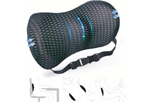 VBXBKC Lumbar Pillow,Lumbar Support Pillow for Office Chair and Car Seat,Memory Foam Back Support Pillow for Lower Back Pain Relief,Adjustable Lumbar Pillow for Sleeping,Rest