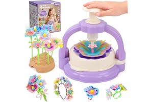 IQBOX Craft Kits Toys for 4 5 6 7 8 Year Old Girls – Flower Making Kit for Kids DIY Bouquet, Headband & Bracelet – STEM Arts and Crafts for Kids 4-6 – Best Christmas Birthday Gifts
