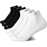Calvin Klein Women's Quarter Socks - 6 Pack Cushioned Athletic Ankle Socks for Women - Women's Sports Socks (Size: 4-10)