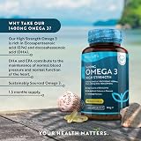 Nutravita Omega 3 Fish Oil 2000mg - 1000mg EPA & 400mg DHA - UK Made view 2