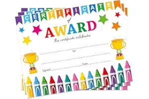 MOUNMDA 32 Pcs Certificate of Award for Teachers Student of The Month Certificates End of Semester Back to School Supplies Printable 8.5 x 11 Inches