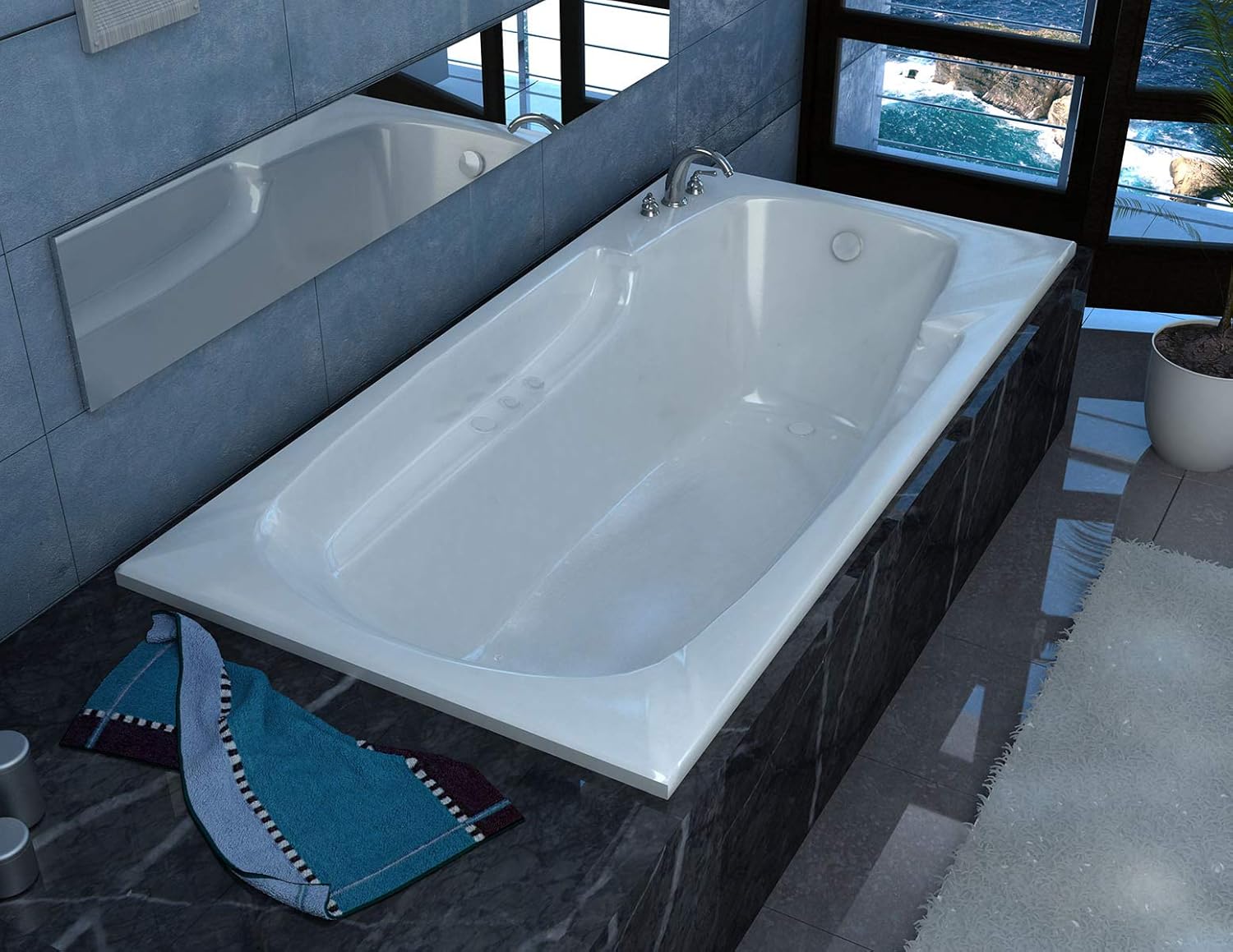 Avano 3672EAR Aruba 72" Drop In Air Tub with 27 Air Jets, 3 Speed Air