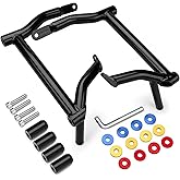 kekykm Saddlebag Guard Crash Bar Bracket compatible with Harley Davidson Touring Street Glide Road Glide Road King Electra Glide Ultra Limited CVO Black Tip Over Bar 2009-2025