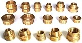 HYDROBIL 1" Female x 3/4" Female Brass BSP Reducing Muff Fitting 15 Bar view 2