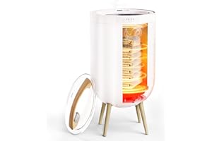 STARLEAD Heated Towel Warmers for Bathroom - 20L Large Towel Warmer Bucket, Wood Handle, Auto Shut Off, Bluetooth and RGB, Fits Up to Two 40"X70" Oversized Towels, Bathrobes, Blankets