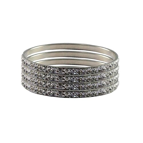 Bangle Set for Women (Silver) (ban3178-2.16)