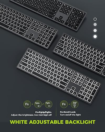 seenda Wireless Backlit Keyboard and Mouse, USB/Type C Rechargeable Wireless Keyboard Mouse, Wireless Backlit Keyboard Compatibl　並行輸入 Seenda Wireless LED Gaming Keyboard \u0026 Mouse ⌨   - Perfect For Samsung Dex