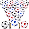 Jenaai 24 Pcs Deflated Soccer Balls with Pumps Bulk Official Size Soccer Ball Practice for Child Kid Teen Indoor Outdoor Sport Outside Sport School Game Training Birthday Party Valentine Gift