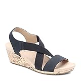 LifeStride Women's Mexico Sandal, black, 6 M US
