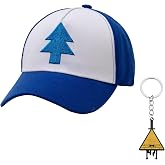 MELLIFO Dipper Hat Embroidered Blue Dipper's Cap Baseball Cap Keychain