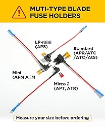YAKEFLY 12 Pack Fuse Taps Set,4 Types 12V Car