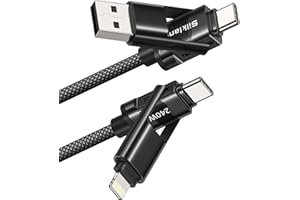 240W 4 in 1 Charging Cable 5FT, Black