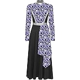 Winnrchan Womens Liturgical Praise Worship Dance Dress Camouflage Print Lyrical Worship Dance Costume