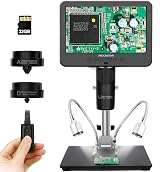 Andonstar AD246-M Digital Microscope 3 Lens Soldering Coin Biological 1080P 7"