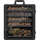 WELIDAY Miniatures Storage Case Miniatures Transport Case Aluminum Alloy Frame with Lock (X-Large Size)