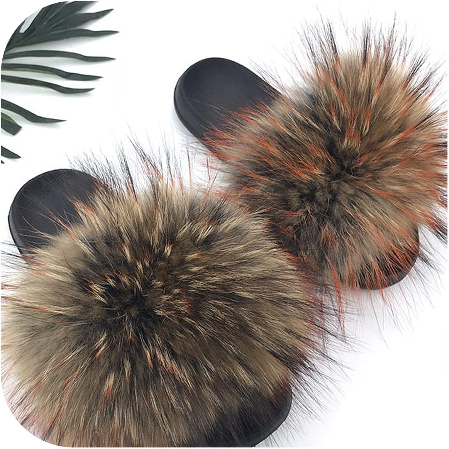 raccoon fur slides amazon
