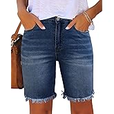 Utyful Women Summer Frayed Ripped Bermuda Shorts Distressed Denim Jeans Short