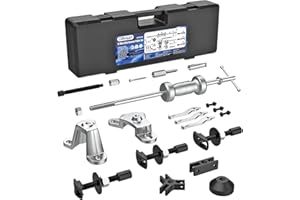 CARVALAX 12-Way Slide Hammer Puller Set, Front Wheel Hub Bearing & Rear Wheel Axle Remover Puller Set, 23PCS Tool Kit for Dents and Dings Repair with Black Carry Box