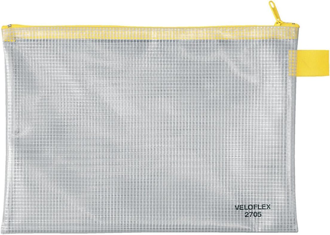 VELOFLEX - Zip Closure Bag (PVC, 350 microns, Reinforced Fabric) DIN A5, clear