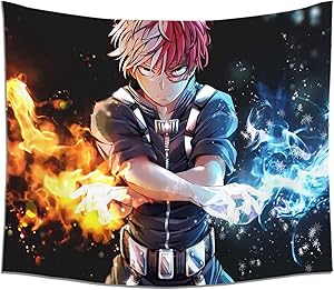 PIEHIK Anime My Hero Academia Shoto Todoroki Tapestry - Wall Hanging for Home Decor 50x60in