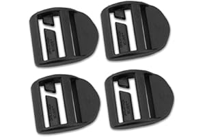 AceCamp 25mm Duraflex Tension Locks, Plastic Adjuster for Loose Straps, Prevention Buckles Set, Repair Kit for Backpack, Shoulder Bag, Camping, Hiking, Emergency - 4 Pieces