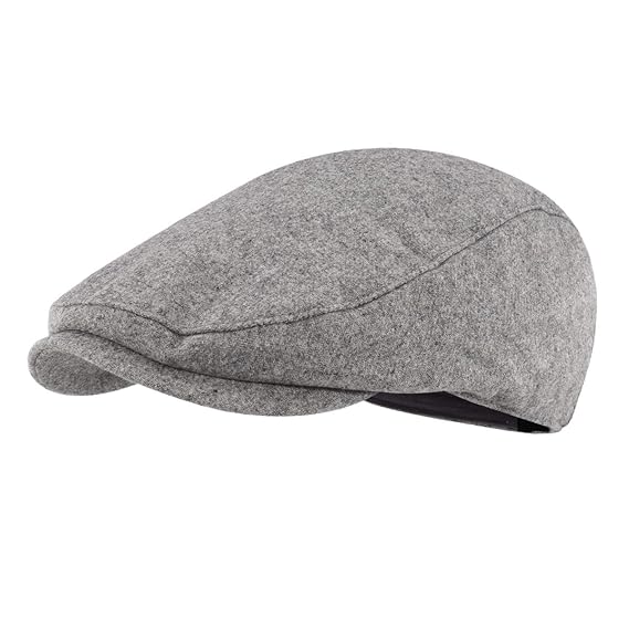gray flat cap