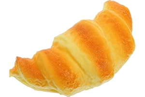 GALPADA Realistic Faux Croissant Bread Plush Prop Small Size Artificial Bakery Decoration for Home