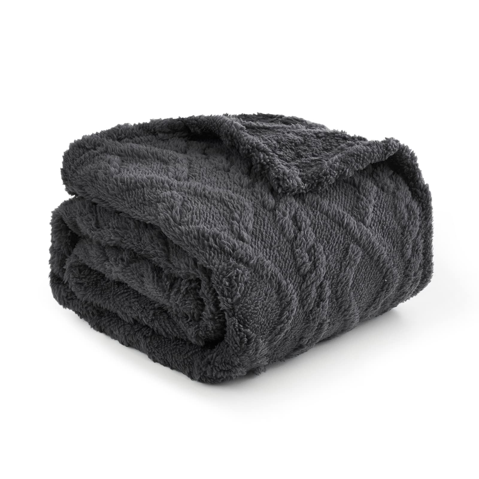 MIULEE Pet Dog Blanket 100x120 cm Fluffy Fleece Fabric Soft and Cute Warm Bed Cover Blanket Throw Washable Sleep Mat for Dogs Cats Guinea Pig Anaimals Large Dark Grey