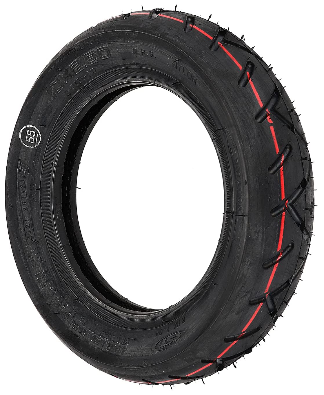 LINGHUANG 10 Inch 10x2 Inner Tube Tire Inflation/Replacement 10x2.5 Front/Rear Wheel Outer Tyre Replacement Anti Puncture for Self Balancing 2-wheel Scooter (10x2.5 Outer Tyre)