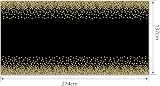 PLULON Black Gold Dot Tablecloth 2 Pack 137 x 274 cm Plastic Rectangle view 2