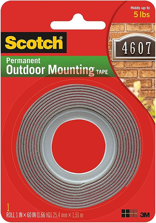 Scotch Extreme Mounting Tape, 1Inch by 60Inches, Black, 2Rolls Arts, Crafts & Sewing