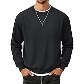 MAGCOMSEN Men's Fleece Lined Sweatshirts Long Sleeve Crewneck Pullover Winter Fall Warm Casual Sweatshirt
