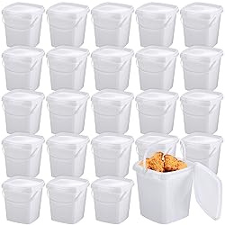 Mifoci 24 Pcs Plastic Food Containers Ice Cream