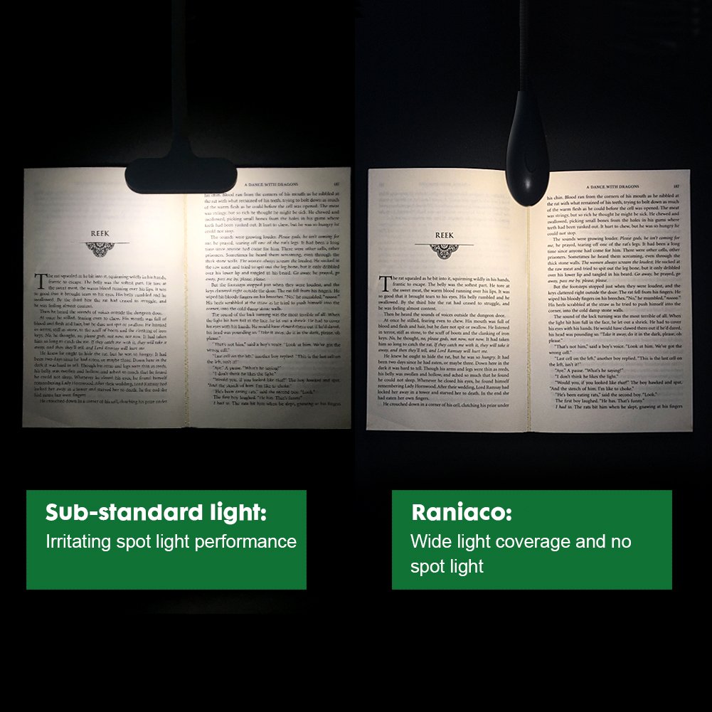 LED Reading Light, 4000K Rechargeable 7 LED Book Light, 2-level Warm Brightness and Flexible Easy Clip On Reading Lamp, Eye Protection Brightness, Best Reading Light for Bedside Night Reading