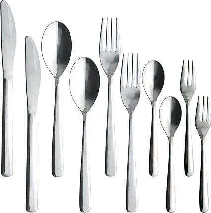 Amazon Co Jp ナガオ Slim ディナーカトラリーセット 10本 日本製 ホーム キッチン