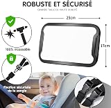 Vinabo Baby Car Mirror Unbreakable 360° Adjustable Rear View Safety view 3