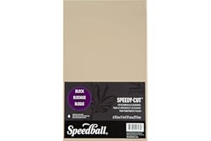 Speedball 4347 Speedy-Cut Block Printing Carving Block - Soft Rubber-Like Material Easy to Carve – 6.75 x 11 Inches