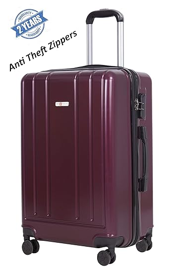 Swiss Traveller 4 Wheel Polypropylene Anti Theft ZIIPPER Luggage Bag (20 INCH / 55 cm Cabin Size) Suitcase