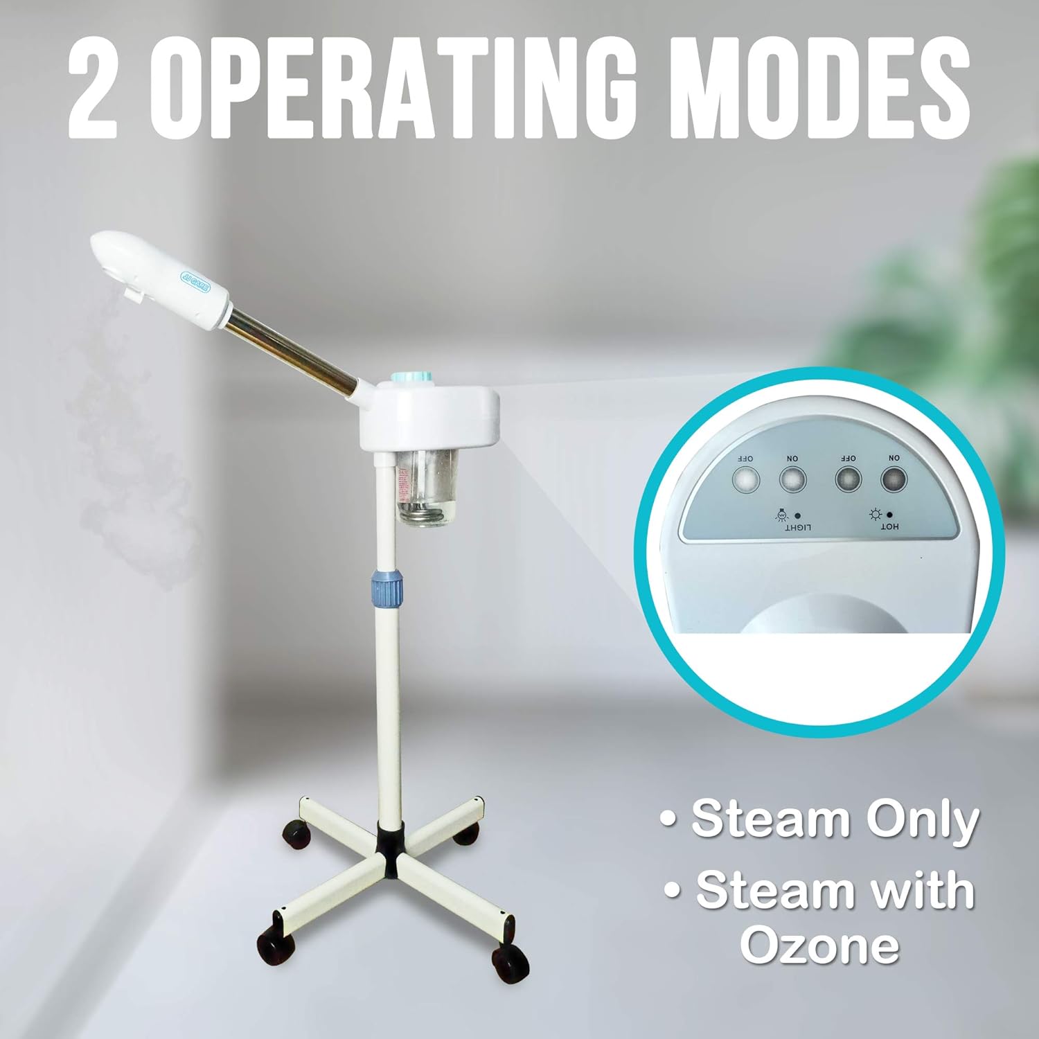 [UPGRADED] Ozone Facial Steamer, Spa Facial Steamer with Herbal and Aromatherapy, Professional Spa Salon Face Steamer, Hot Mist Facial Vaporizer for Deep Cleansing, Skin Care & Esthetician Supplies: Beauty