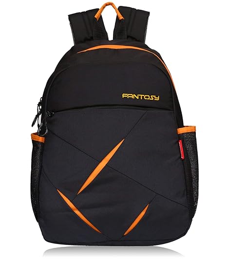 fantosy 28 Ltr Black and Orange Casual Backpack
