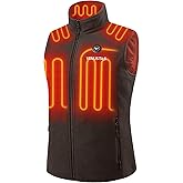 Venustas Men's Fleece Heated Vest with Battery, Lightweight Insulated Electric Vest