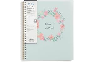 Blue Sky 2024-2025 Academic Year Weekly and Monthly Planner, 8.5" x 11", Frosted Flexible Cover, Wirebound, Laurel (150148)