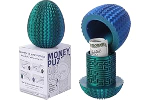 Money Puzzle Box & Cash Holder Maze Egg: Available in 4 Unique Internal Designs - Secret Money Gift Box for Easter Gift, Birt