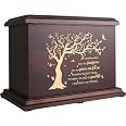 Cremation Urn For Human Ashes Adult Male Female - Wooden Urn Box And Casket For Men Women Child Burial Urn For Adults With Velvet Bag Rosewood