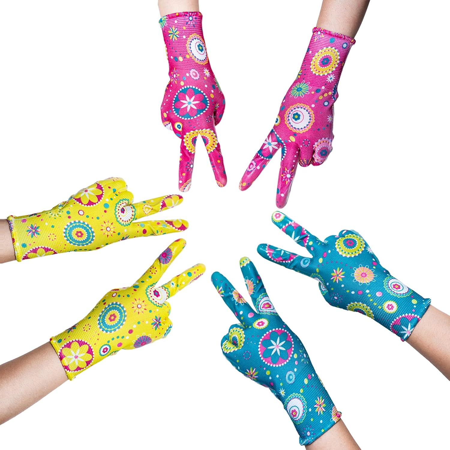 PROMEDIX P Gardening Gloves for Women, Breathable Nitrile Coated Women Working Gloves, Gardening gifts for women, Super Light Weight, Medium Size Fits Most, 3 Pairs: Clothing