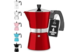 Zulay Moka Pot Espresso Stovetop Coffee Maker - Leak-Proof, Stainless Steel, Easy to Clean, Heat Resistant Handle & Knob - fo